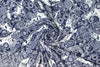 navy/white decorative floral ITY knit