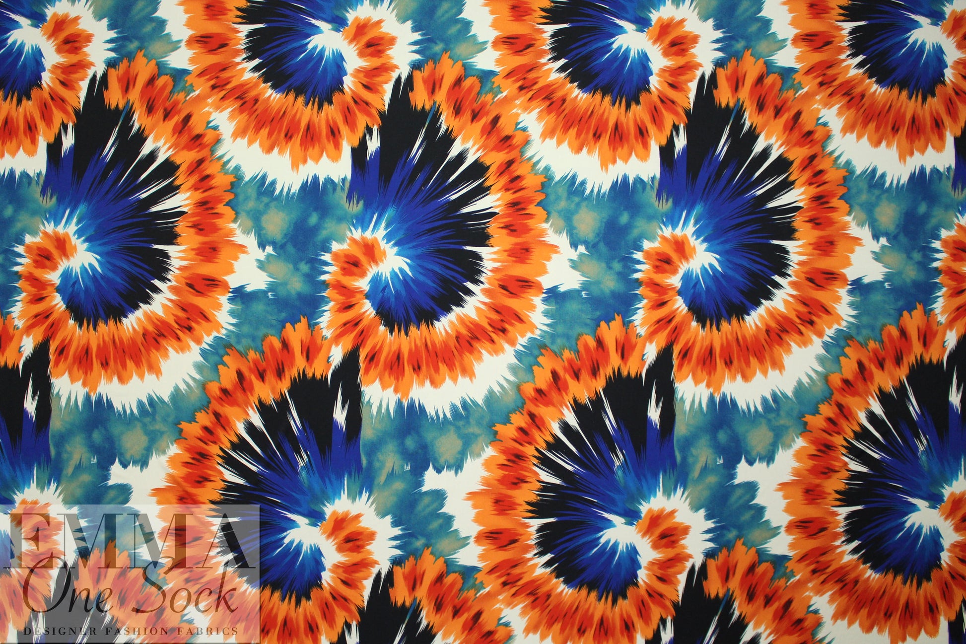 CA designer bold and bright print ITY knit
