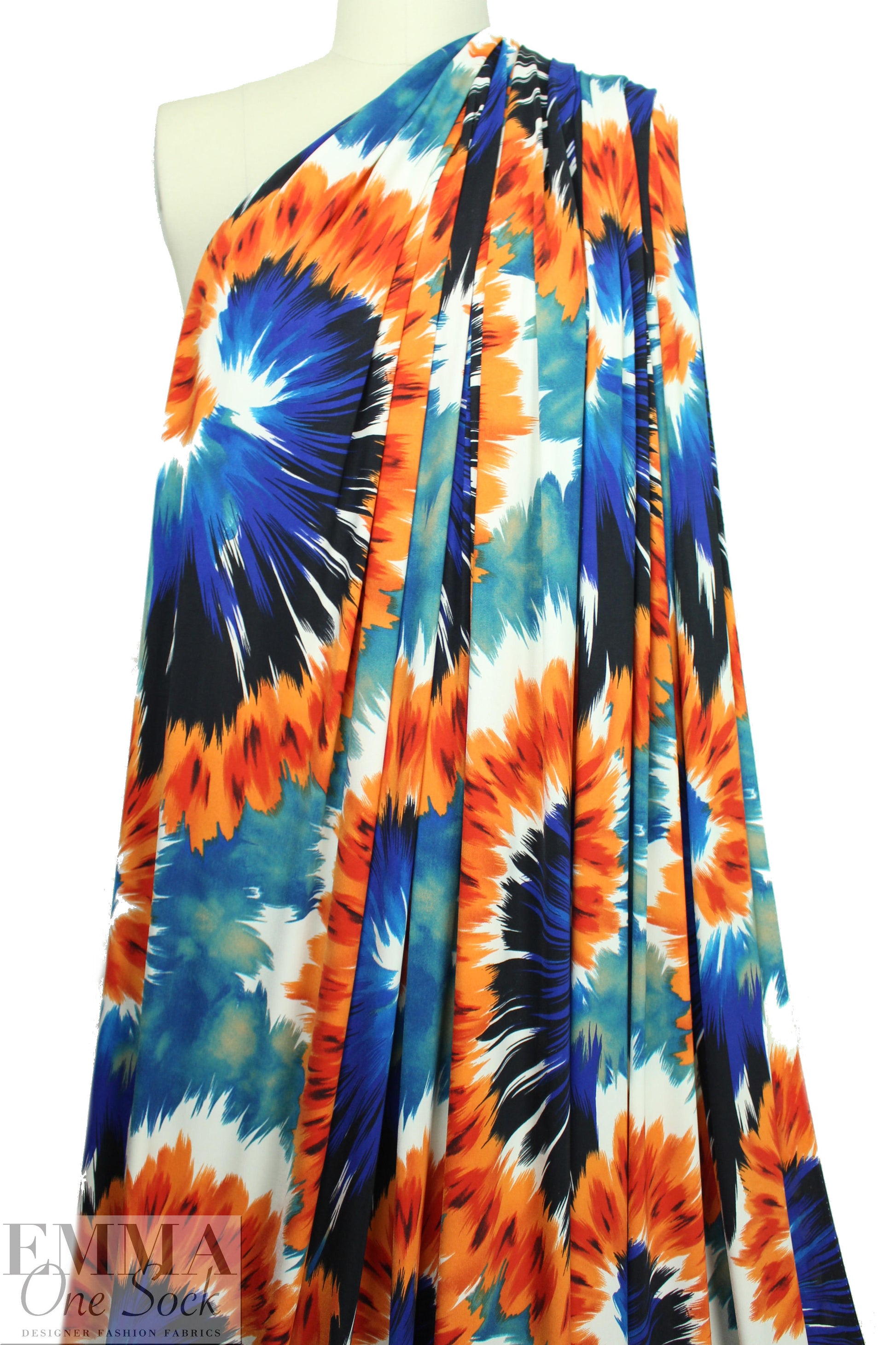 CA designer bold and bright print ITY knit