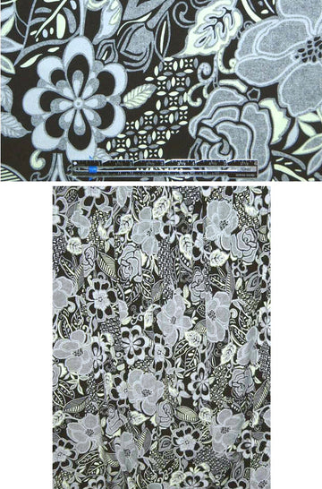 Segeco black/chalk/gray floral ITY knit