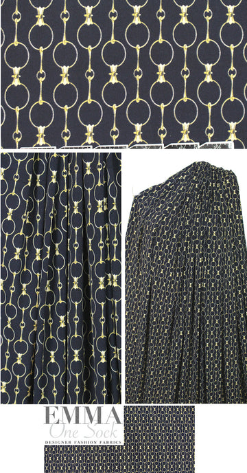 NY designer chain graphic ITY jersey - midnight/gold