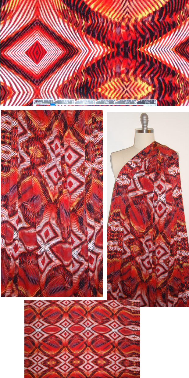 NY designer spice toned digital design knit .75 yds