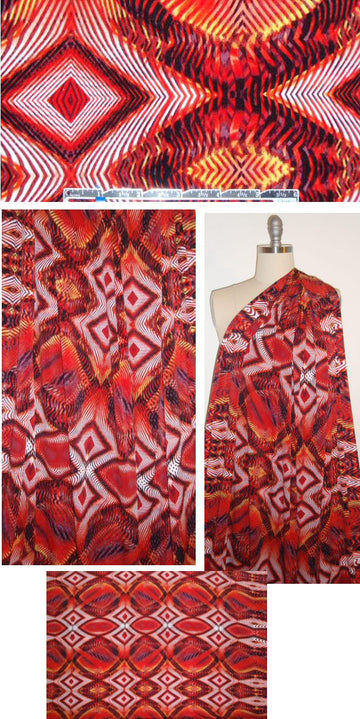 NY designer spice toned digital design knit .75 yds
