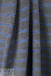 Italian denim look 'flower chain' jacquard woven 1.125 yds