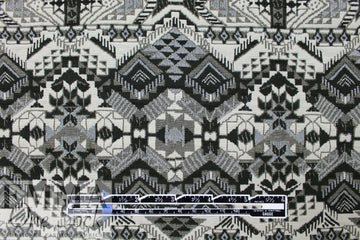 Italian cotton blend tribal graphic vertical stretch jacquard 1.5 yd