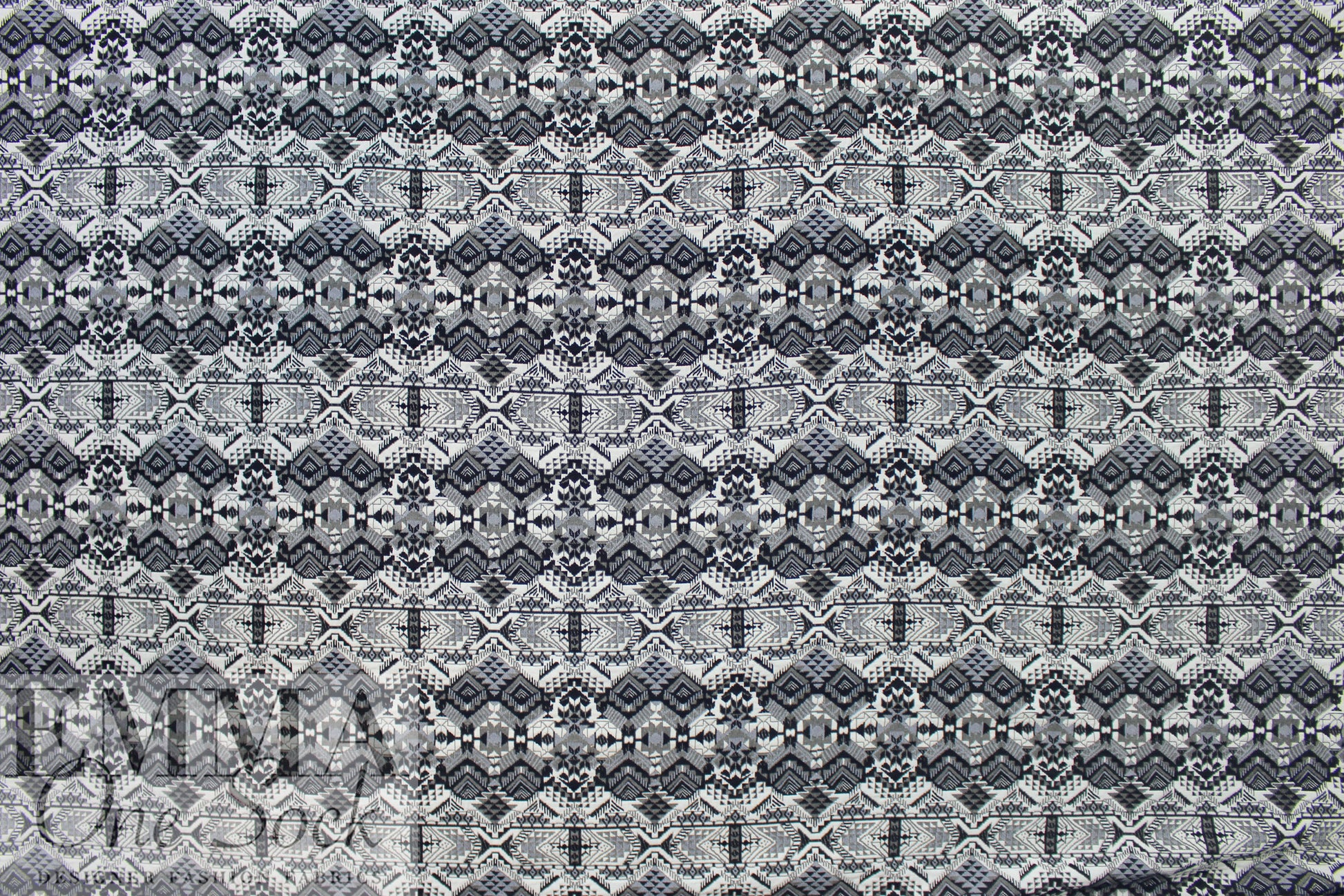 Italian cotton blend tribal graphic vertical stretch jacquard 1.5 yd