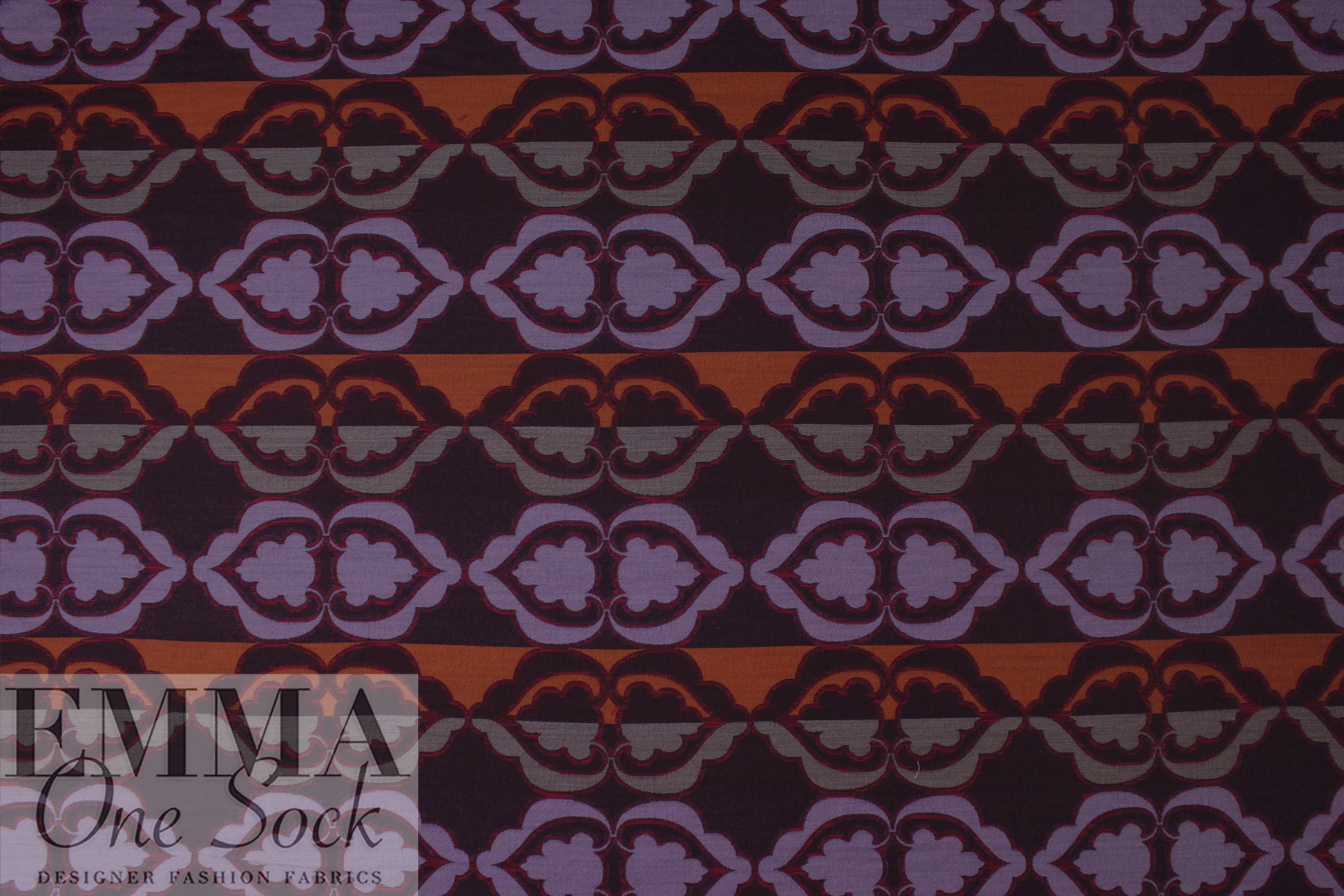 Italian 'mulberry mirror' wool blend jacquard - lilac/mulberry 1.5 yds