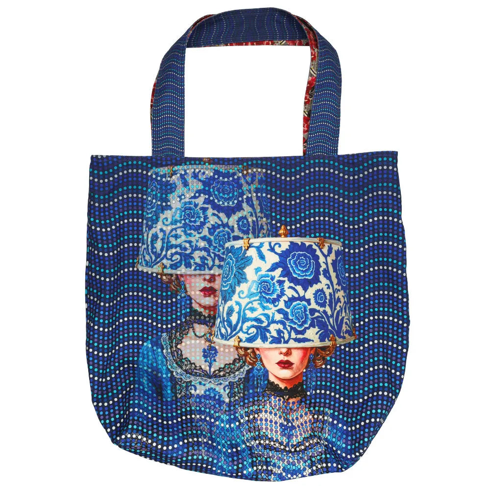 Dutch 'baroque blooms' canvas bag panel *pattern included*