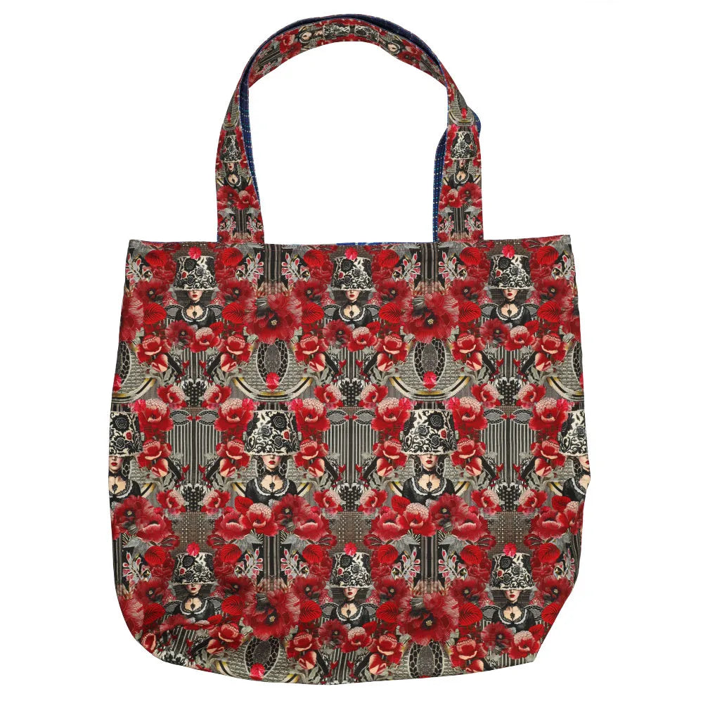 Dutch 'baroque blooms' canvas bag panel *pattern included*