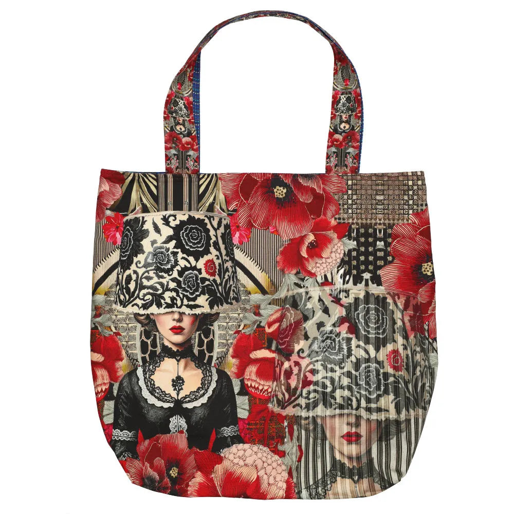Dutch 'baroque blooms' canvas bag panel *pattern included*