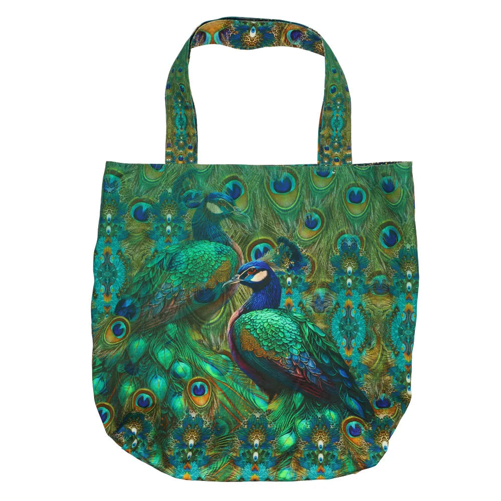 Dutch 'golden peacock/Klimt study' canvas bag panel *pattern included*