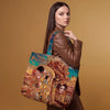 Dutch 'golden peacock/Klimt study' canvas bag panel *pattern included*