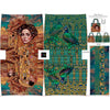 Dutch 'golden peacock/Klimt study' canvas bag panel *pattern included*