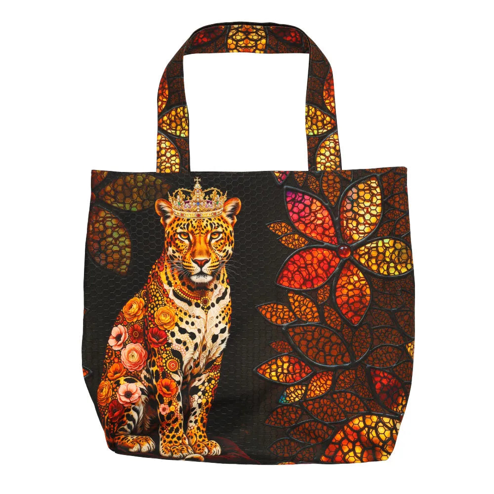Dutch 'sunset leopard' canvas bag panel *pattern included*