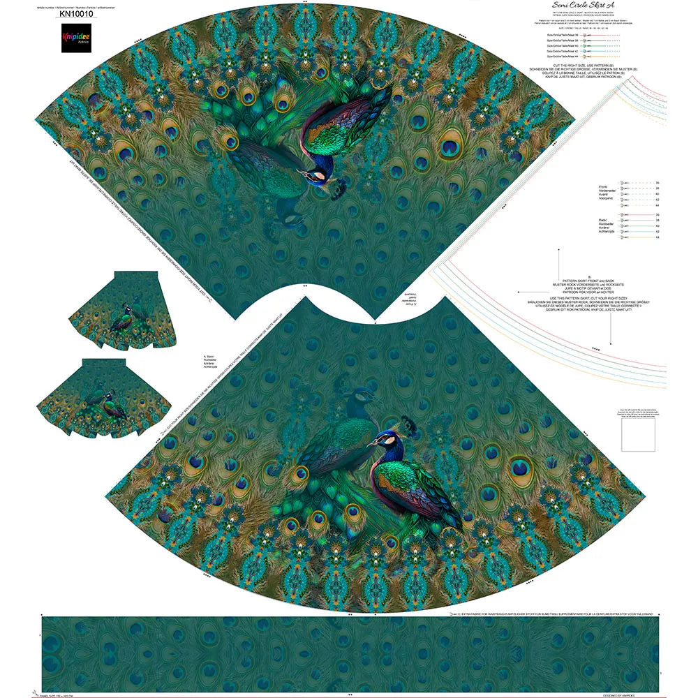 Dutch 'peacock glam' skirt panel *pattern included*
