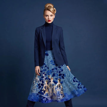 Dutch 'Bleu Elegance' skirt panel *pattern included*