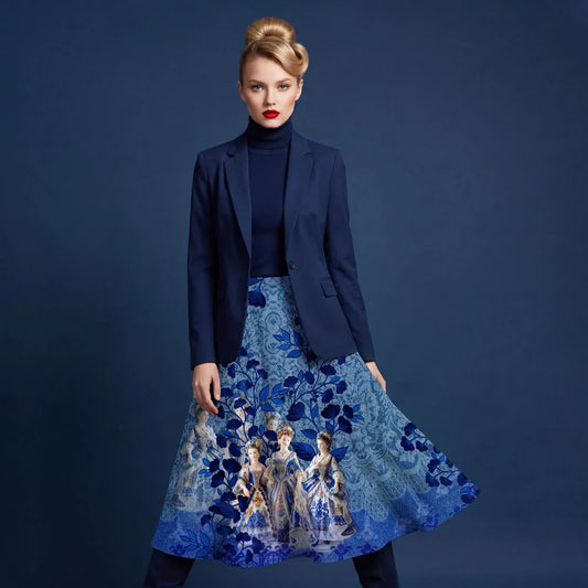 Dutch 'Bleu Elegance' skirt panel *pattern included*