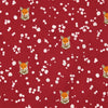 Kokka Japan "Echino Fox" cotton lawn - red
