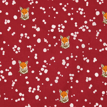 Kokka Japan "Echino Fox" cotton lawn - red