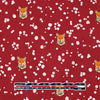 Kokka Japan "Echino Fox" cotton lawn - red