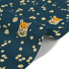 Kokka Japan "Echino Fox" cotton lawn - marine blue