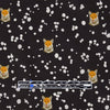Kokka Japan "Echino Fox" cotton lawn - black