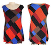 French cubist graphic viscose/span knit 1.5 yd