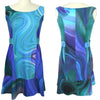 Dutch digital 'indigo swirl' knit Oeko-Tex certified panel
