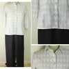 CA designer drapey jacquard woven - black/white