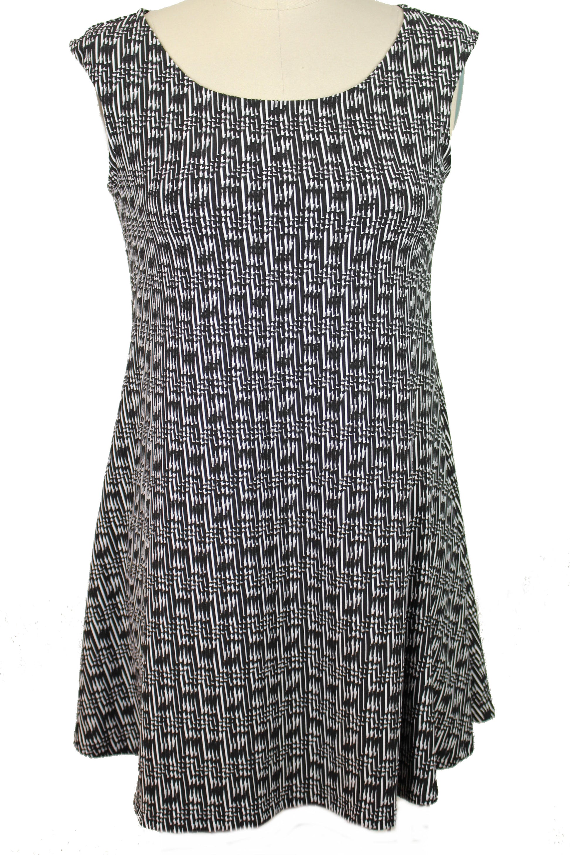 'twizzler' yarn dye jacquard knit - black/white