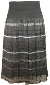 French jacquard weave skirt panel - black/silver 2 panel