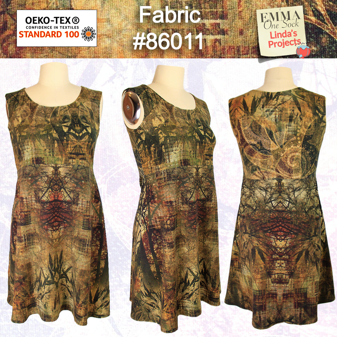 Dutch digital 'mirrored treetops' knit Oeko-Tex cert.  2.125 yd