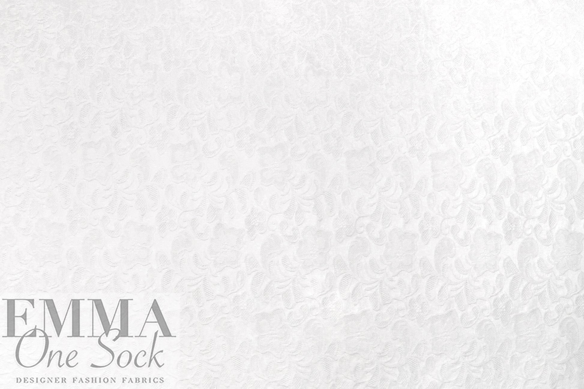 dimensional floral brocade stretch suiting - white 1.66 yd
