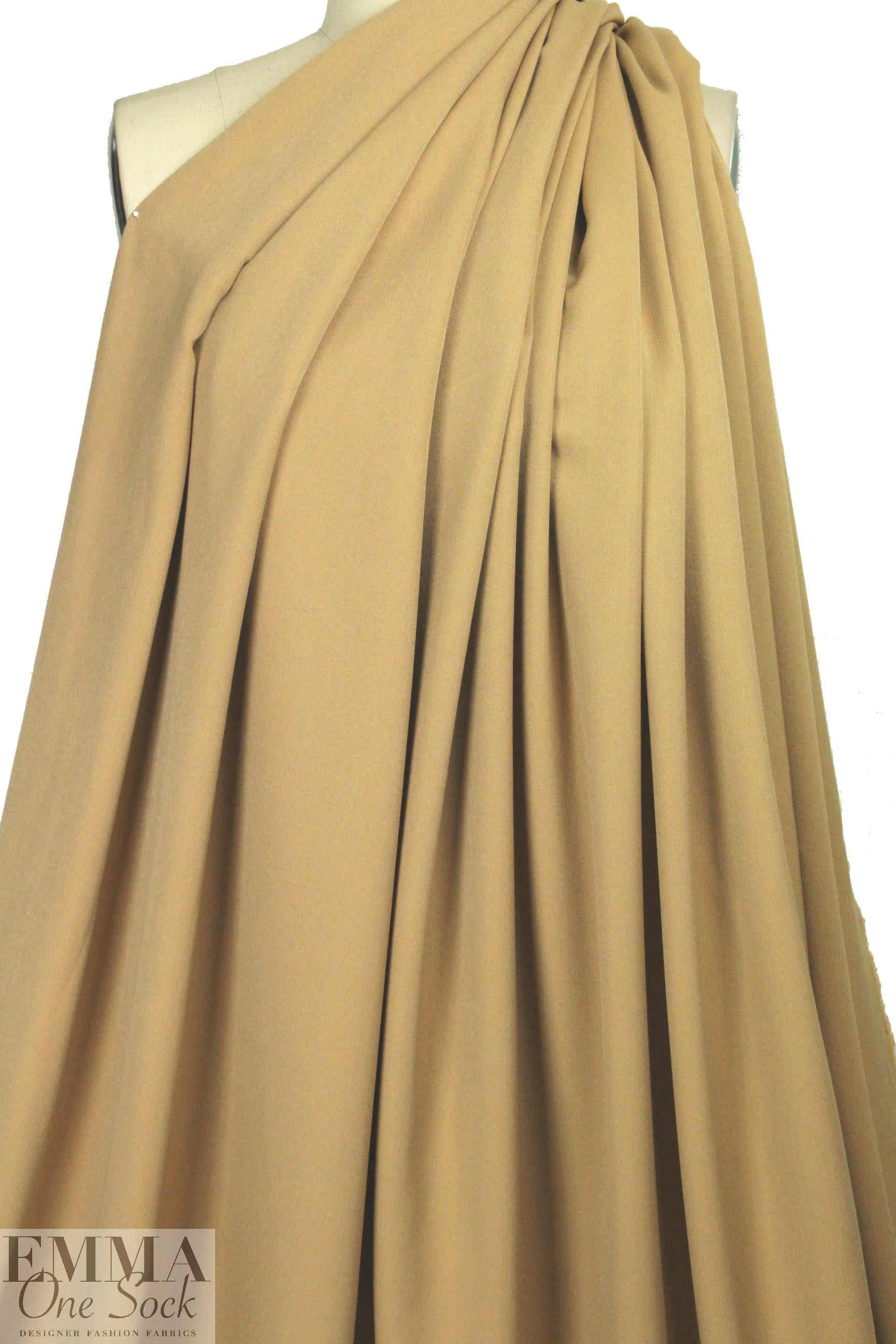 RPL bottomweight stretch gabardine - camel 1.375 yds