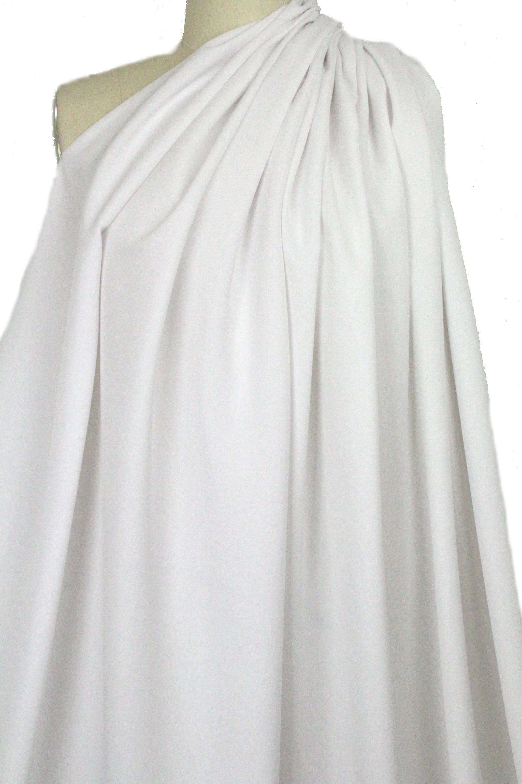 RPL stretch gabardine - white 1.125 yds Minor Flaw