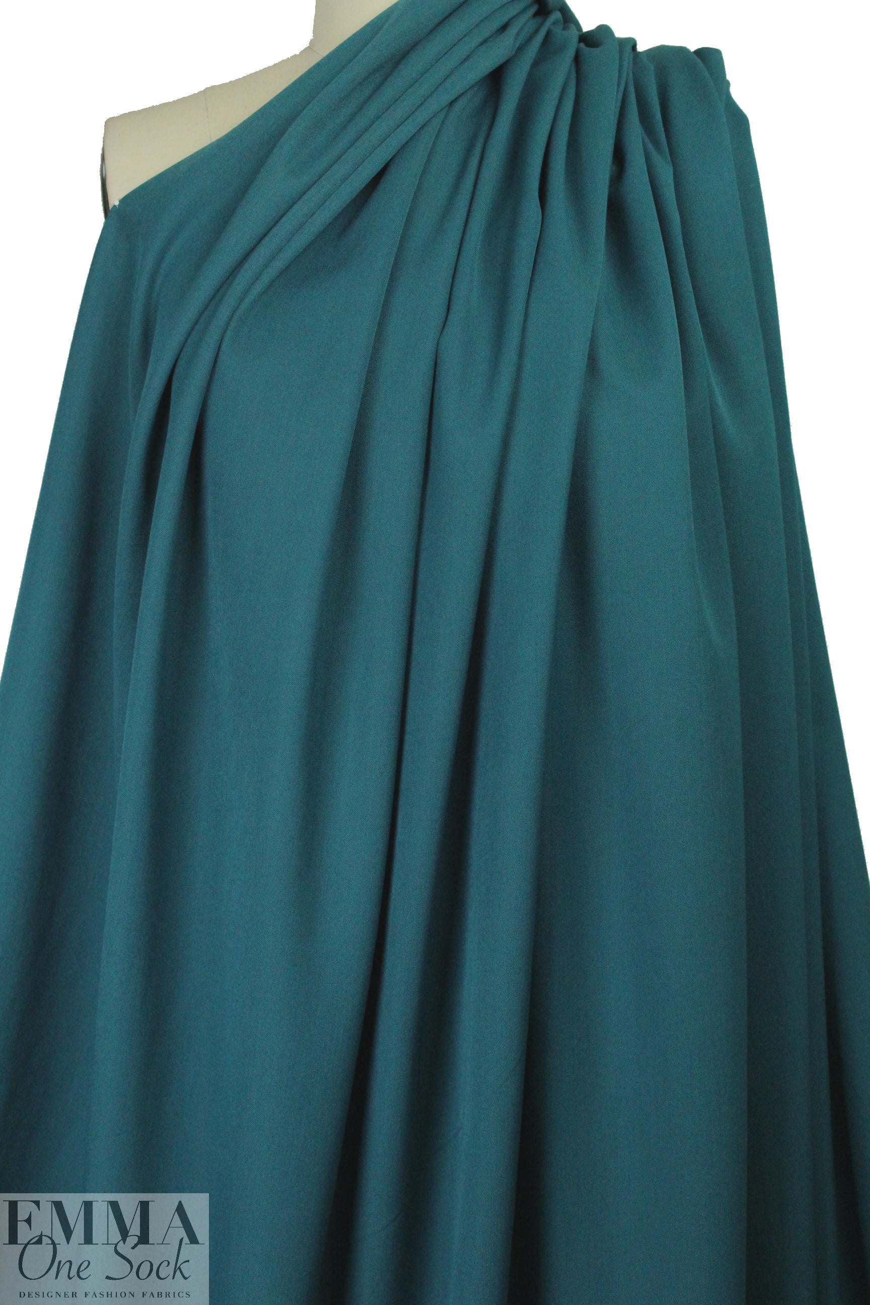 RPL bottomweight stretch gabardine - teal 1.375 yd