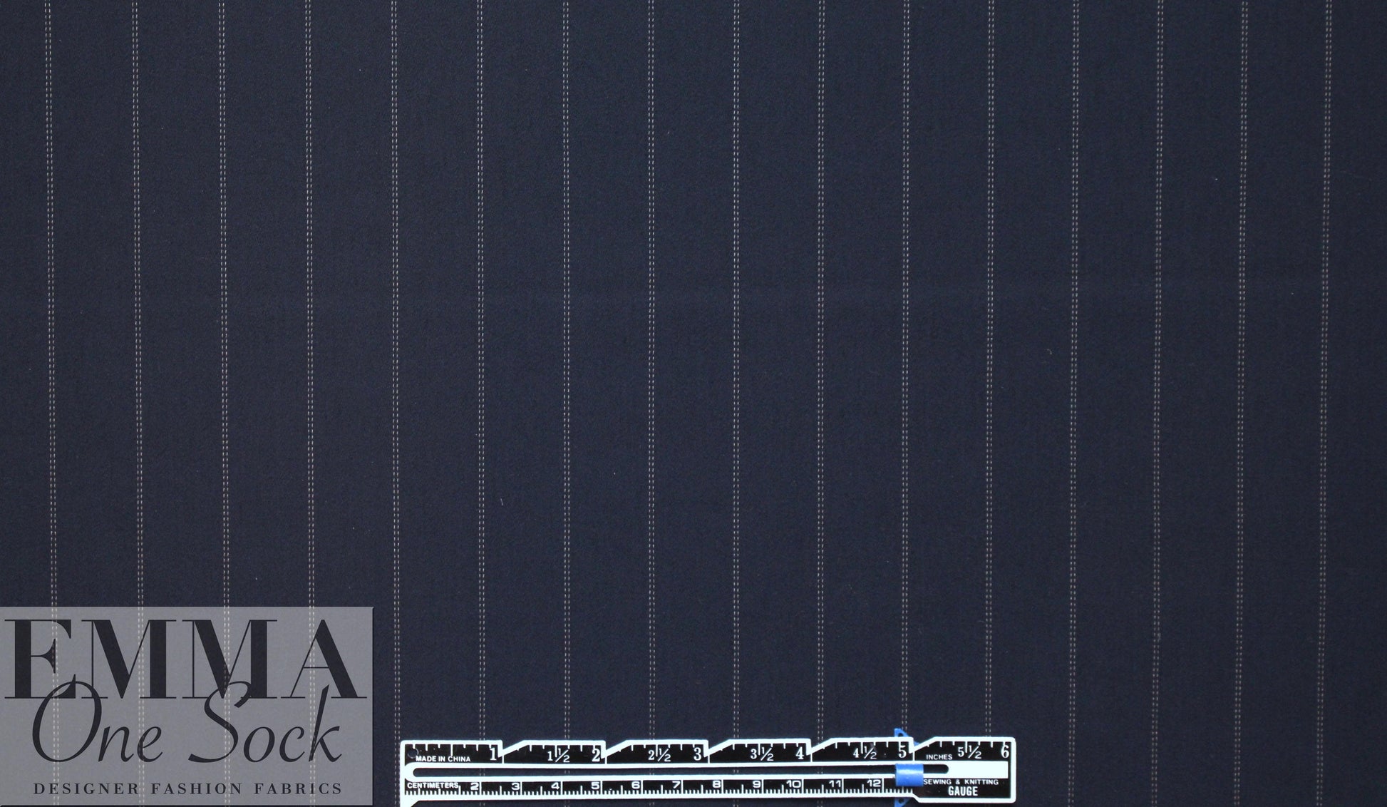 NY designer RPL stretch woven - midnight stripe