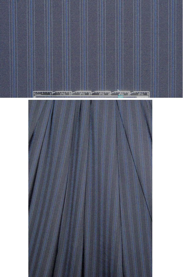 CA designer y-d stripe wool stretch - midnight