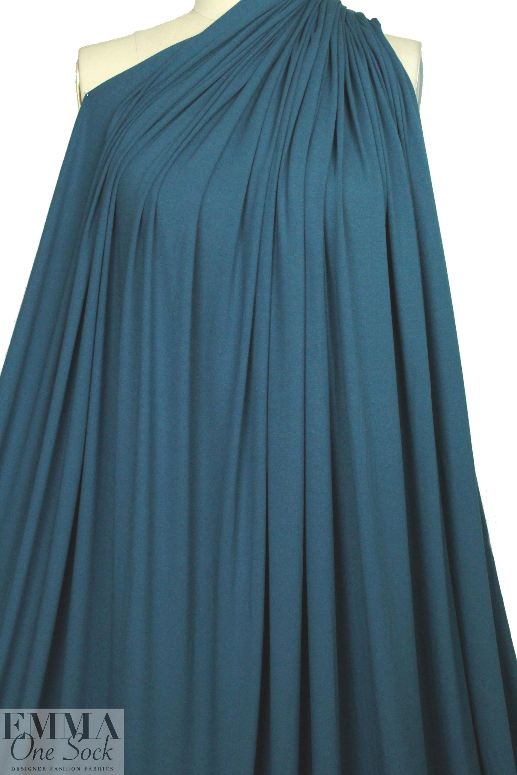 classic teal lightweight rayon jersey 4-way 1.5 yds
