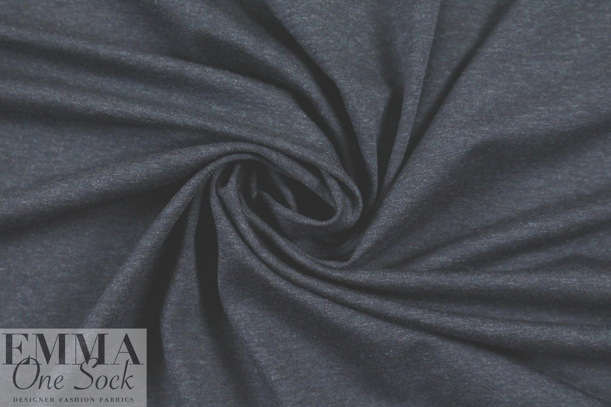 dark denim lightweight rayon jersey 4-way 1.25 yds