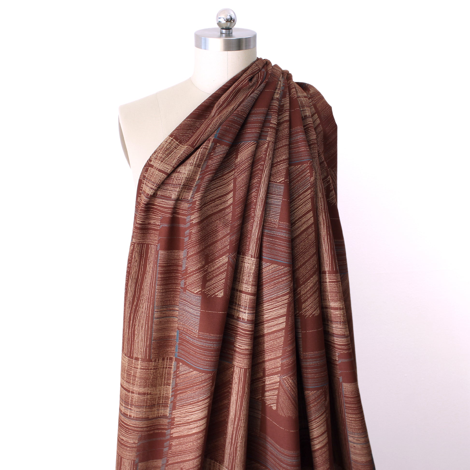 Italian 'mahogany sketch' virgin wool dressweight woven
