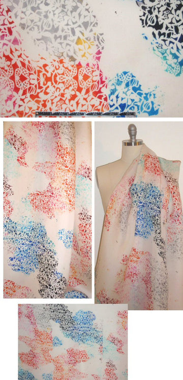 Tanya Tayl0r stamp print silk gazar