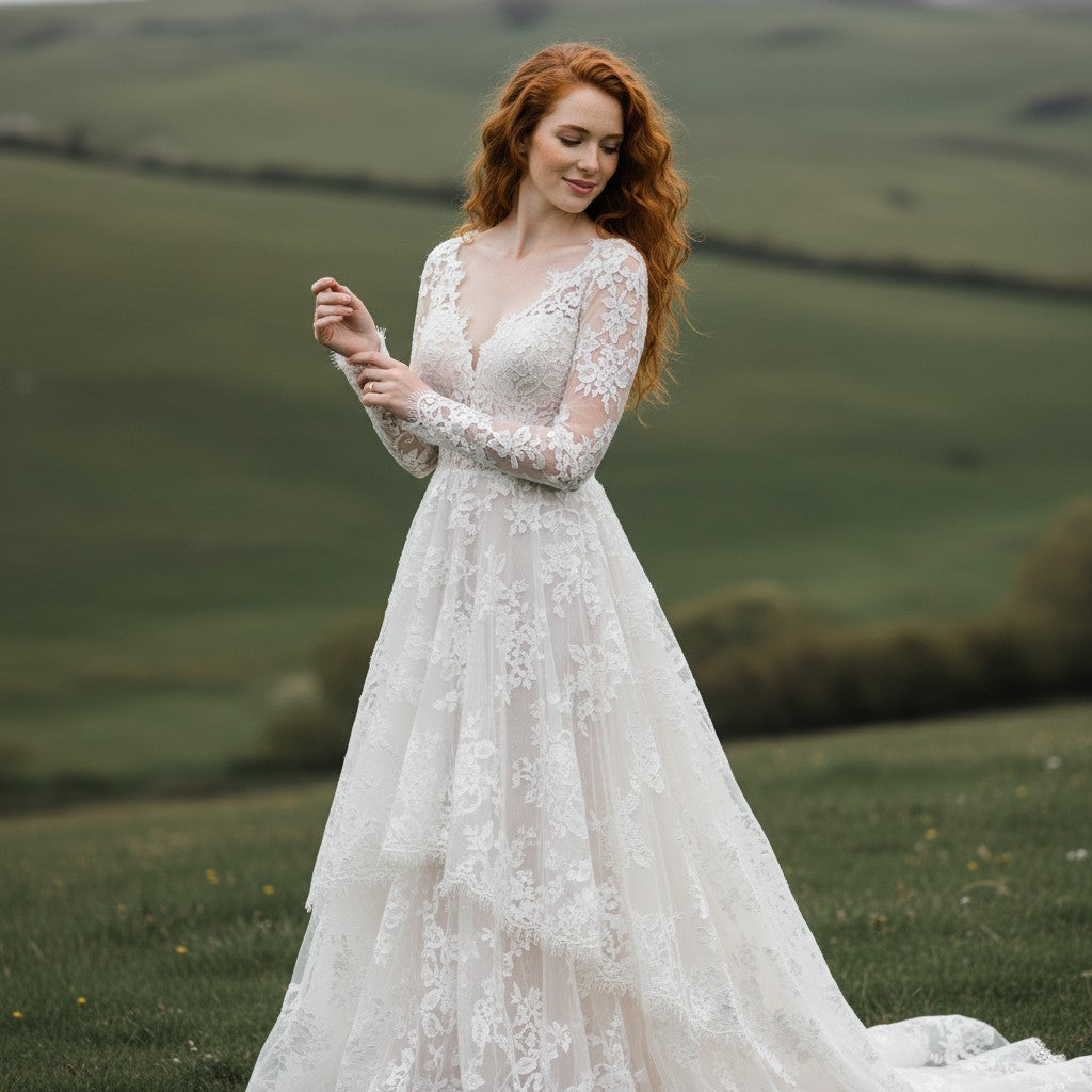 French 'Chantilly' exquisite cotton blend lace, Oeko-Tex cert.