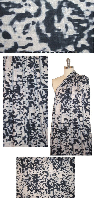 West Coast designer beefy rayon knit - edgy inky 1.25 yd