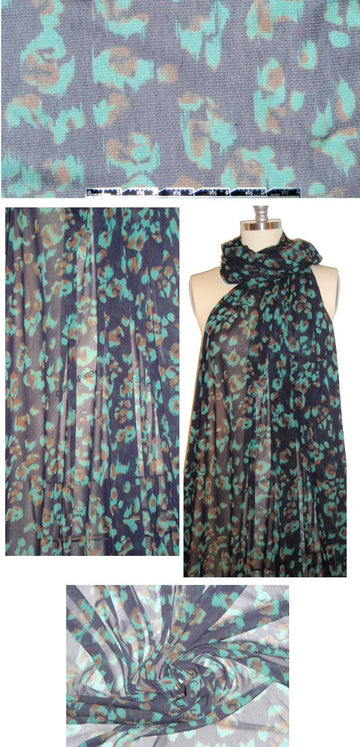 designer mesh knit - camo cheetah 1.625 yd