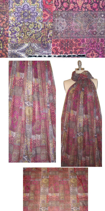 designer mesh knit - exotic patchwork 1.5 yds
