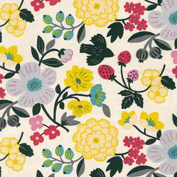 KOKKA 'Sopo' botanical cotton oxford - cream