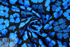 Abraham vintage couture silk jacquard - blue/black .875 yds