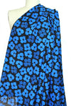 Abraham vintage couture silk jacquard - blue/black .875 yds