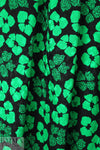 Abraham vintage couture silk jacquard - emerald/black